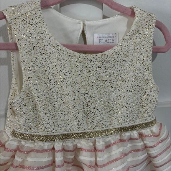 The Children’s Place Striped Jacquard Knit Glitter Dress - Picture 4 of 11